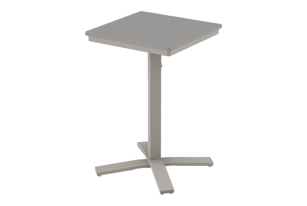 24" Square Balcony Height Pedestal Table w/ hole
