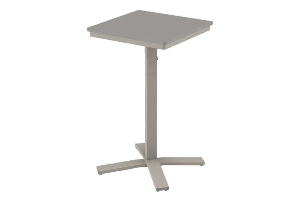 24" Square Bar Height Pedestal Table w/ hole