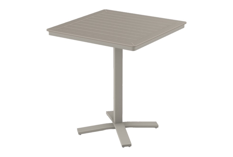 36" Square Bar Height Pedestal Table w/ hole