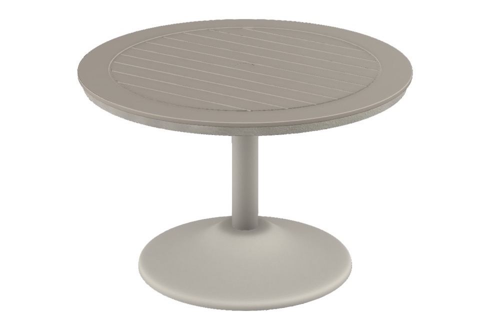 42" Round Dining Height Weighted Pedestal Table w/ hole