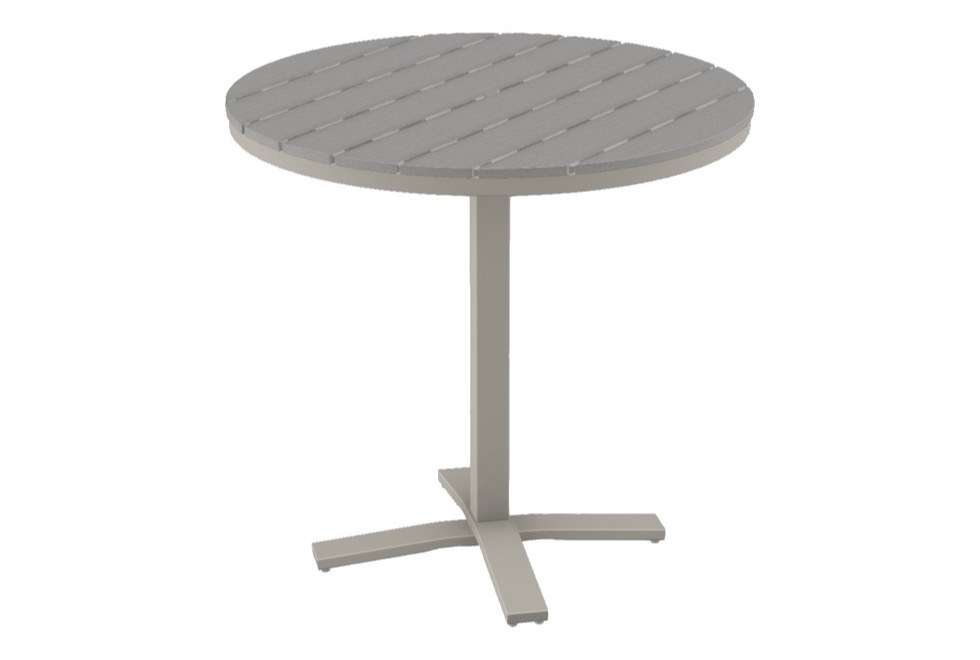 42" Round Bar Height Pedestal Table w/ hole