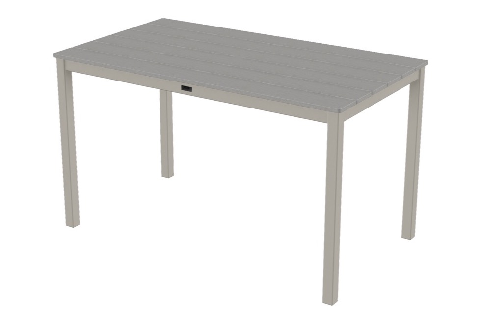 36" x 64" Rectangular Balcony Height Parson Table w/ hole