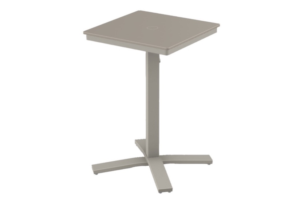 24" Square Balcony Height Pedestal Table w/ hole