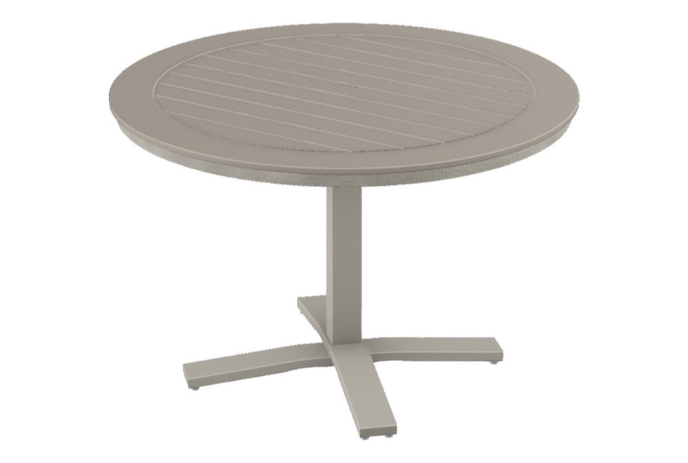 42" Round Dining Height Pedestal Table w/ hole