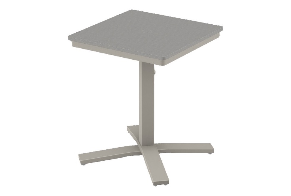 24" Square Dining Height Pedestal Table w/ hole