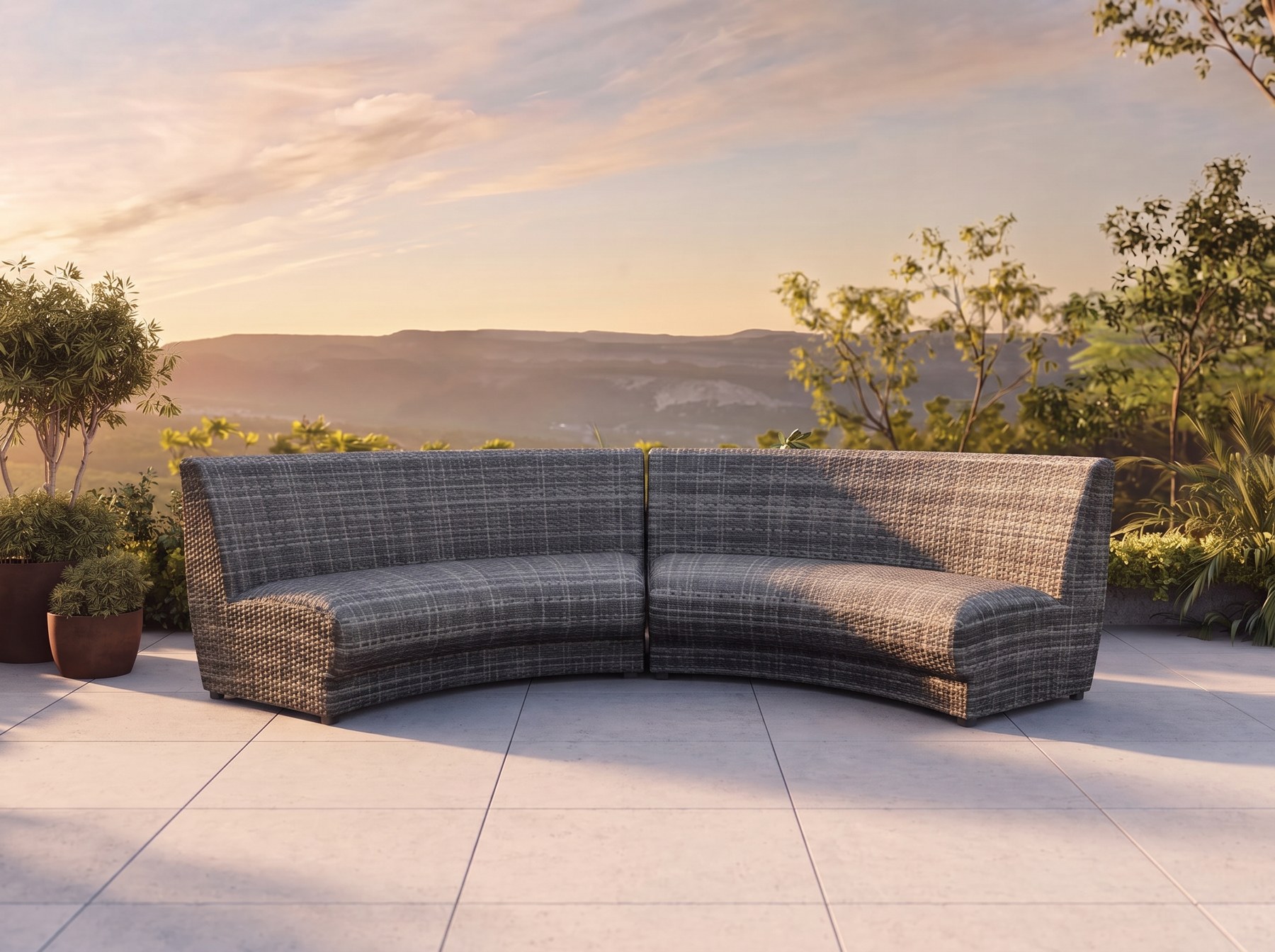 Genie Curved 2-Piece Sofa
