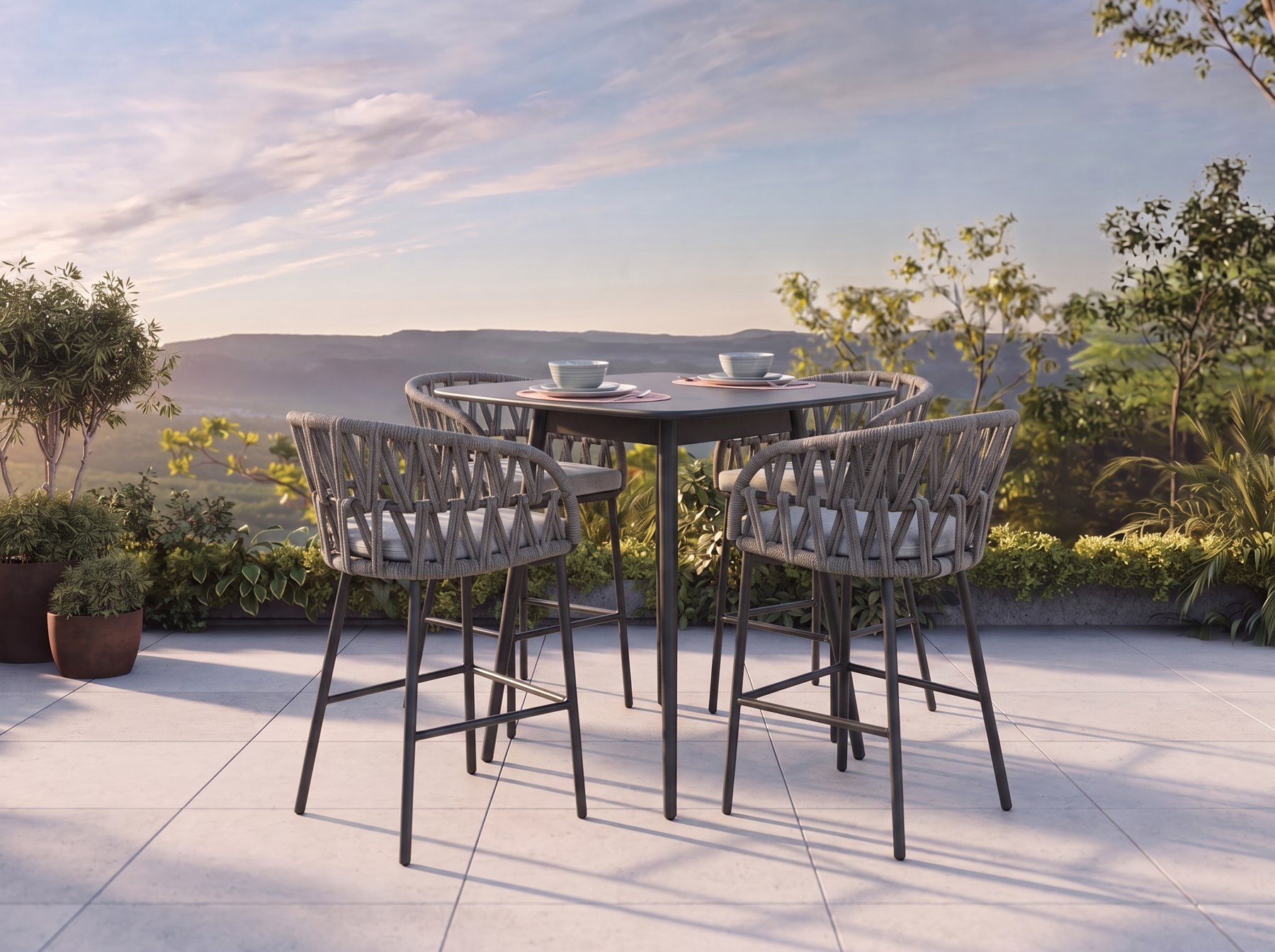 Hamptons 3-Piece Bar Set
