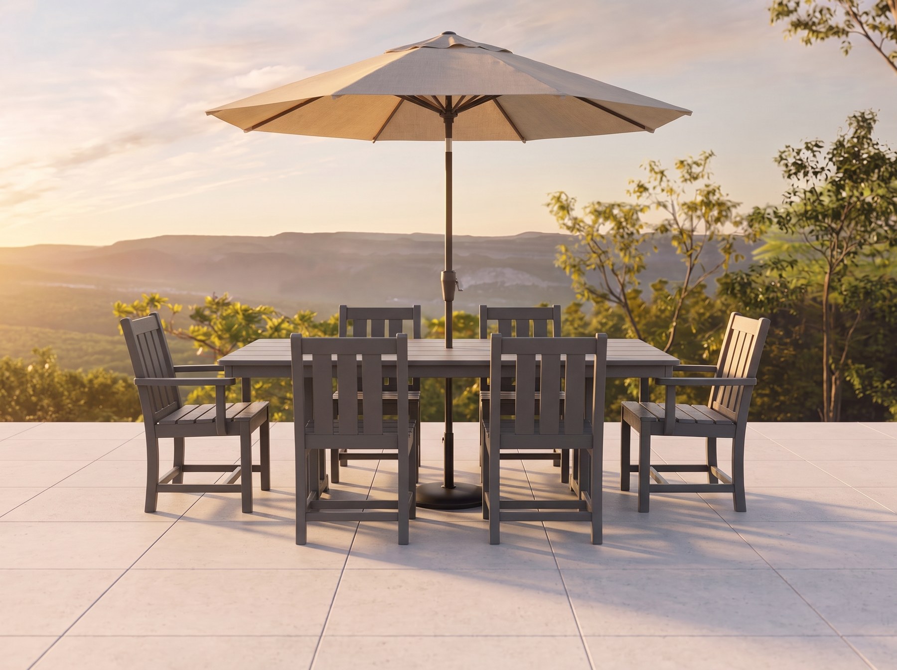 Oxford 7-Piece Farmhouse Dining Set