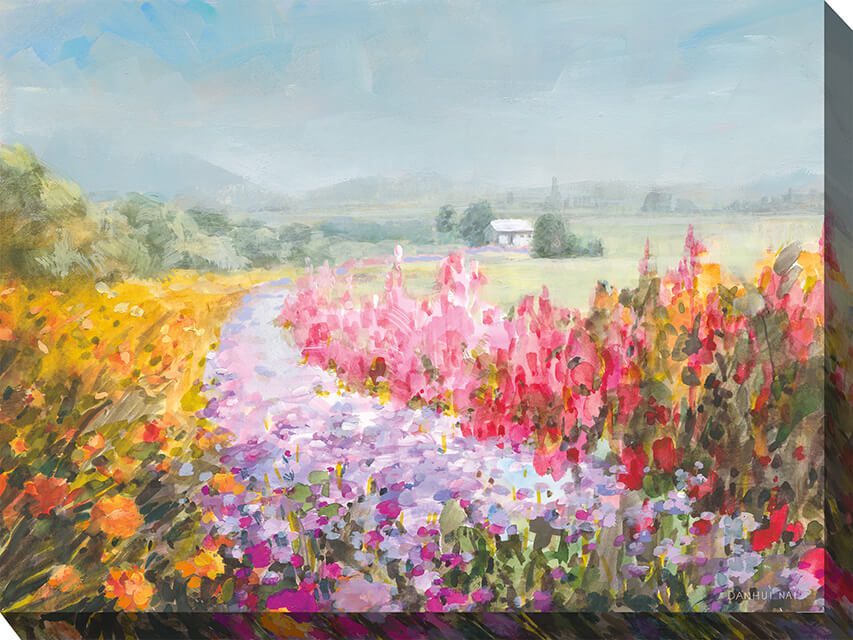 Flowering Footpath Outdoor Canvas Art (40" x 30")