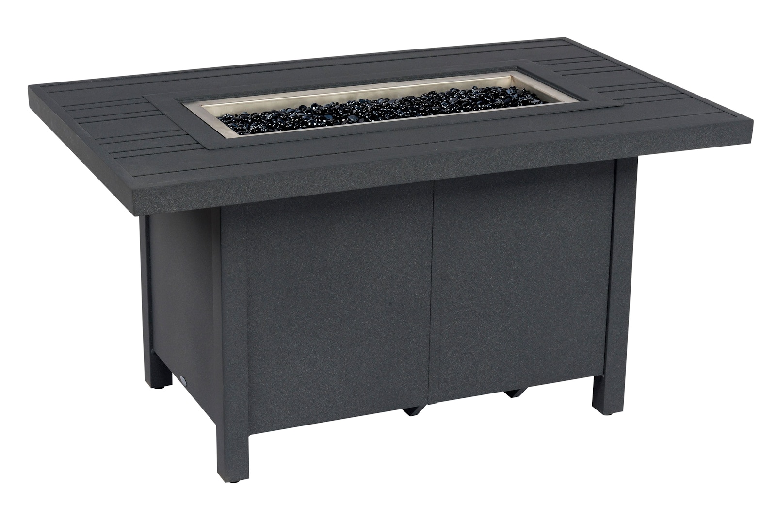 30x50 Rectangular Tri-Slat Chat Gas Fire Pit Table