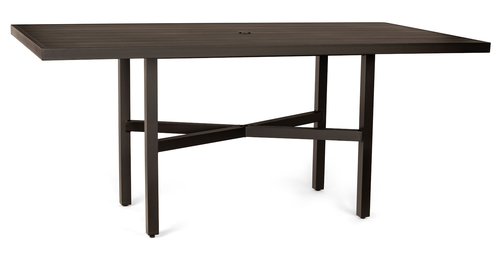 Tri-Slat Elite Rectangular Umbrella Counter Height Table