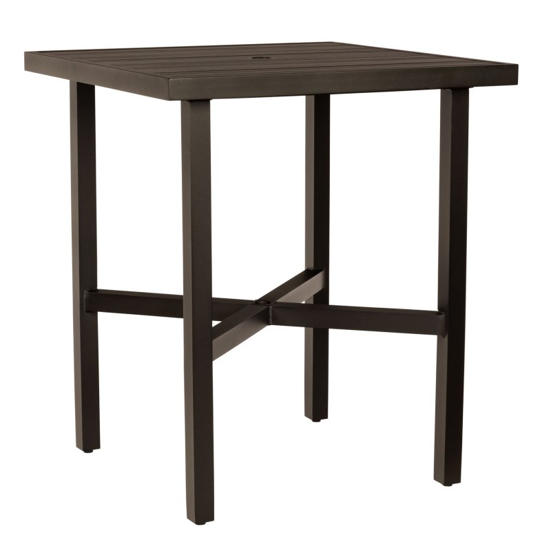 Tri-Slat Elite Square Bar Height Umbrella Table