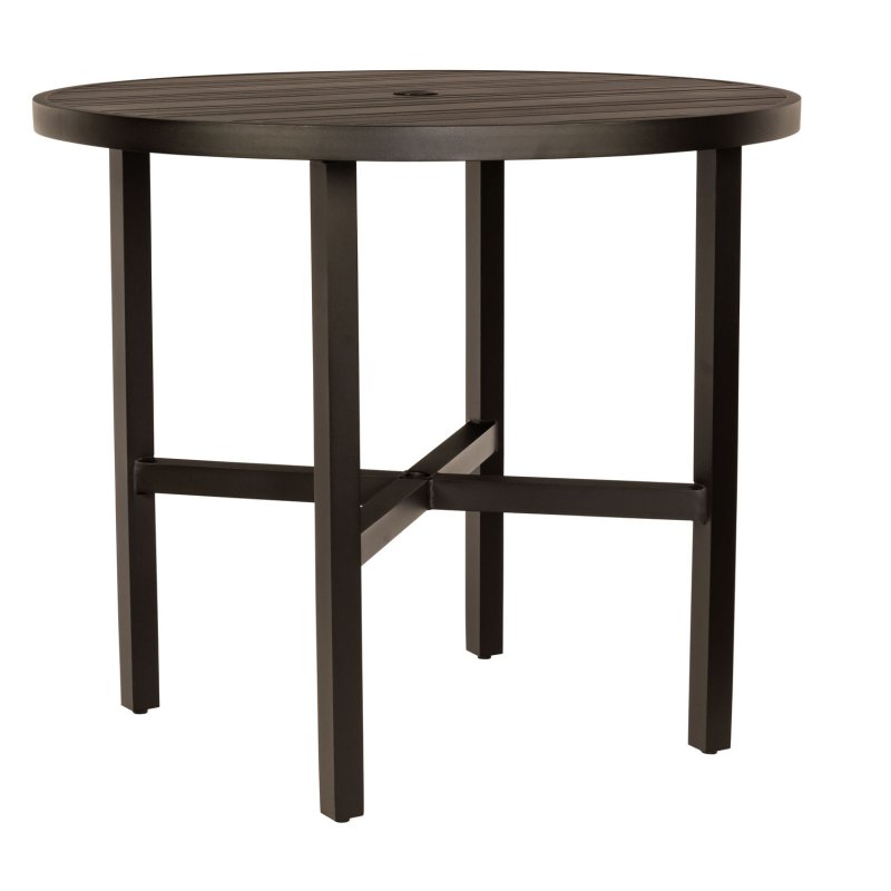 Tri-Slat Elite Round Bar Height Umbrella Table