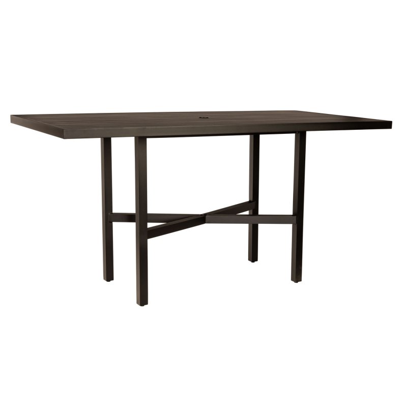 Tri-Slat Elite Rectangular Umbrella Bar Height Table