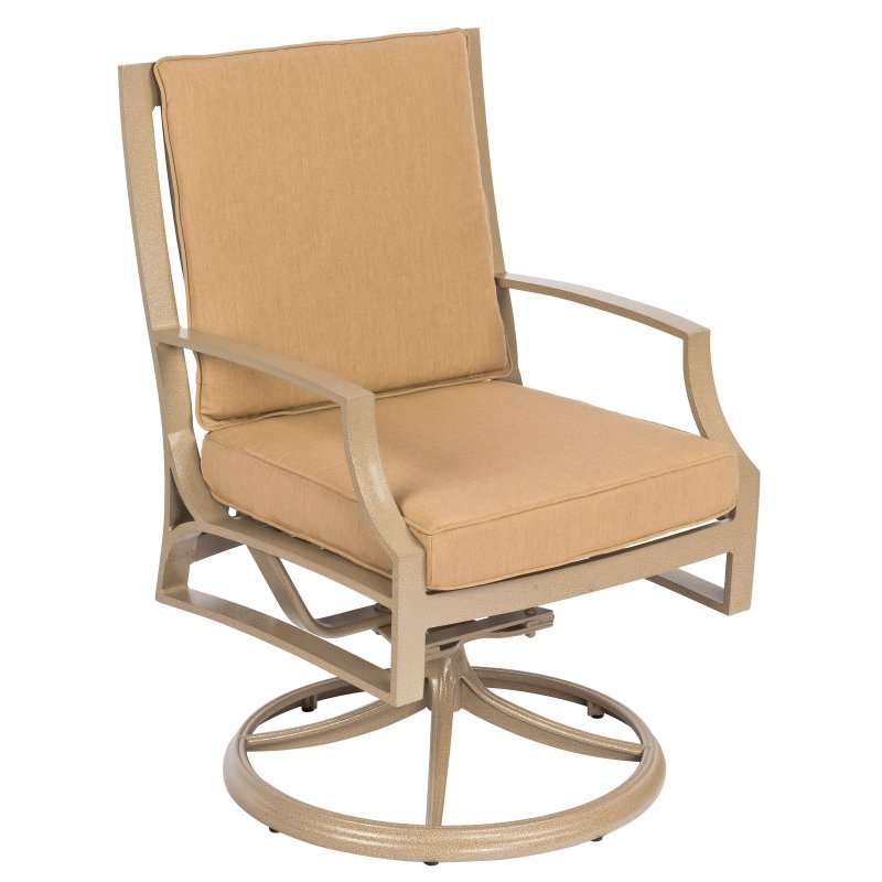Seal Cove Swivel Dining Arm Chair with Optional back cushion