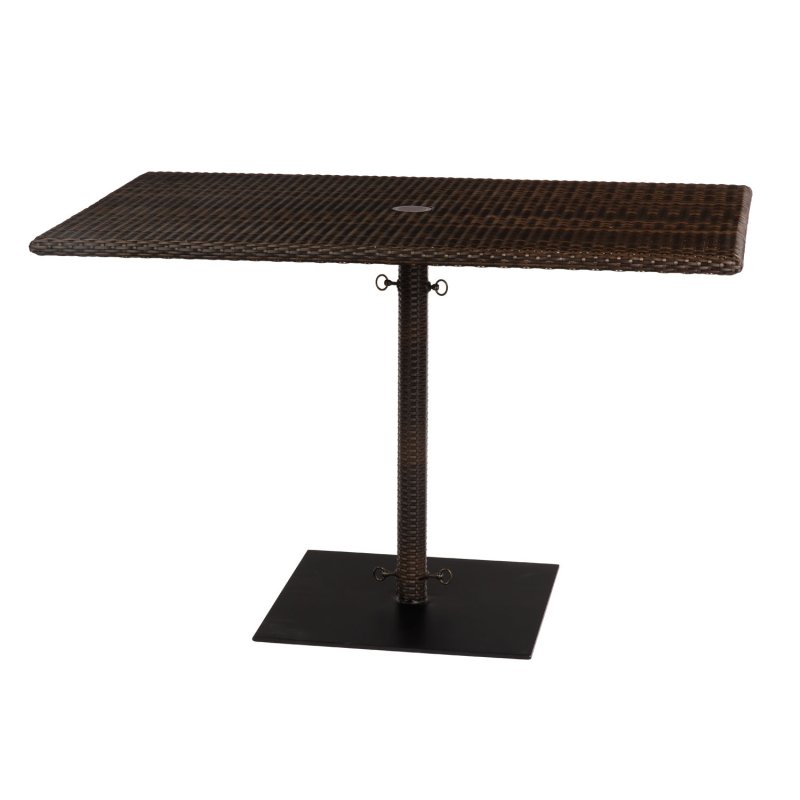 Et Cetera Rectangular Umbrella Table with Weighted base