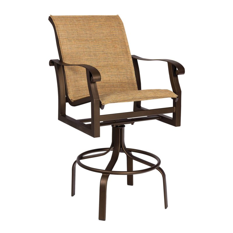 Cortland Padded Sling Swivel Bar Stool