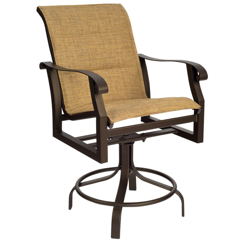 Cortland Padded Sling Swivel Counter Stool