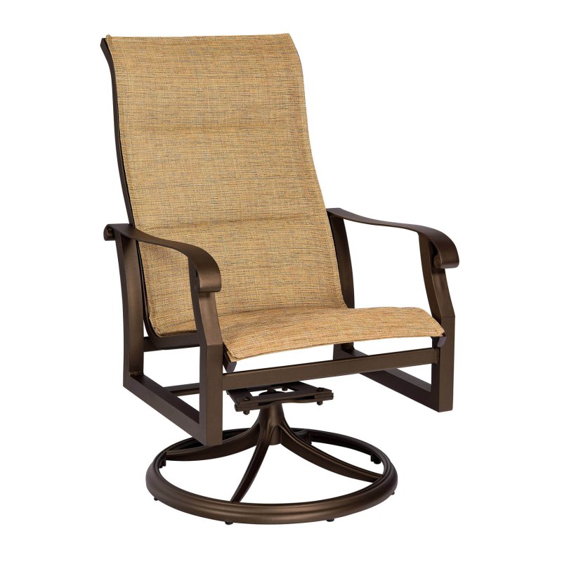 Cortland Padded Sling High-Back Swivel Rocker