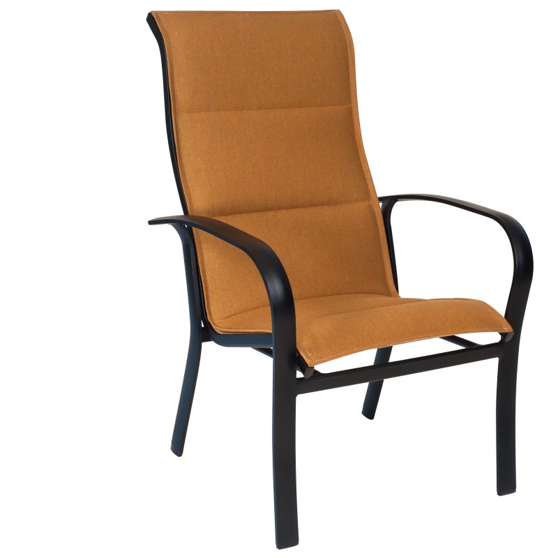 Fremont Padded Sling High-Back Dining Arm Chair - Stack