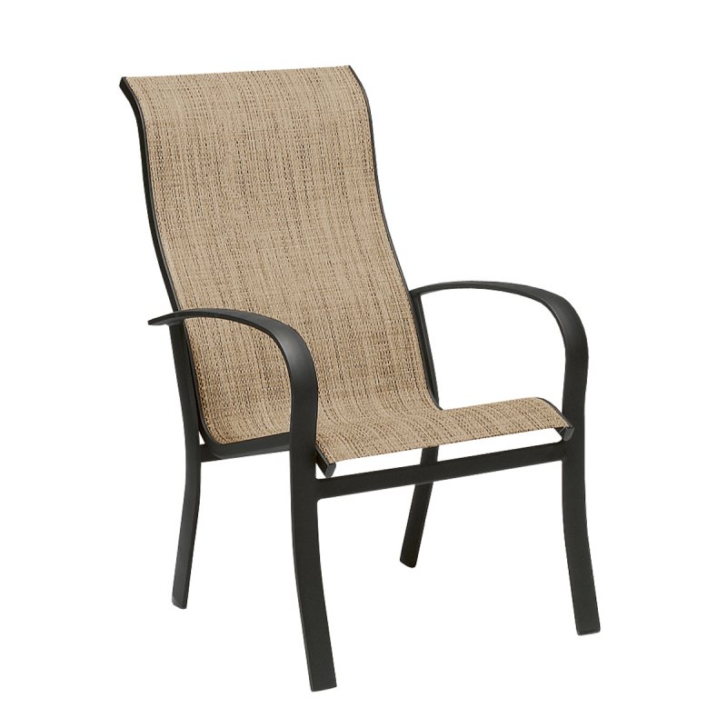 Fremont Sling High-Back Dining Arm Chair - Stackable