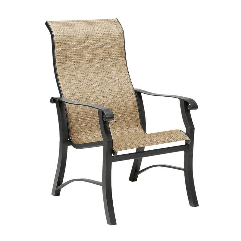 Cortland Sling High Back Dining Arm Chair