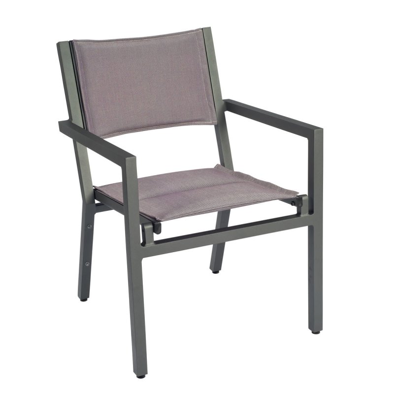 Palm Coast Padded Sling Dining Arm Chair - Stacking