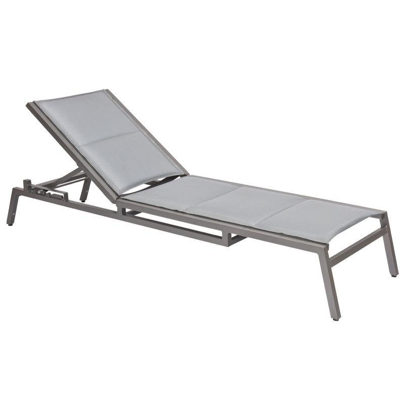 Palm Coast Padded Sling Adjustable Chaise Lounge - Stacking