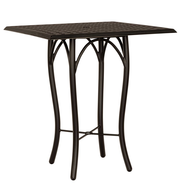 Thatch Tables Square Bar Height Umbrella Table